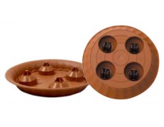 Marchioro lėkštelė Adel 28 su vieta ratukams molio spalvos