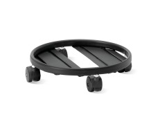 Nicoli 25cm padėklas su ratukais Carrello Rotondo, juodos spalvos