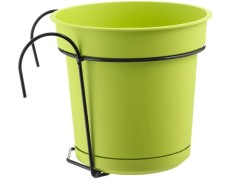 Teraplast ⌀23x21cm vazonas su lėkštele ir laikikliu Hydral 23, kedro spalvos