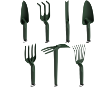 Gaia 7 sodo įrankių rinkinys, žalios spalvos