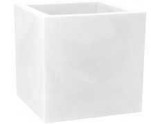 Nicoli 40x40x40cm vazonas Modus Quadro 40 baltos spalvos