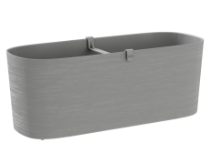 Tera 60x18x19cm lovelis su drėkinimo sistema Paros 60, šviesiai pilkos spalvos