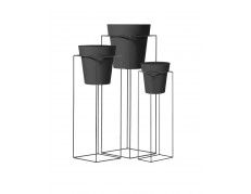 Nicoli vazonų Arkè 18-22-26 su stovais komplektas Medium, antracito spalvos