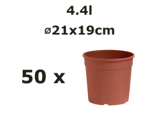 Nicoli 4,4l vazonas CONTAINER IME 21cm rudas, 50vnt.