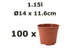 Nicoli 14cm 1,15l vazonas VASO FAST, rudas, 100vnt.