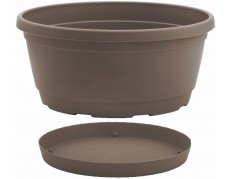 Nicoli dubuo su lėkštele Rumba 18 rusvos spalvos