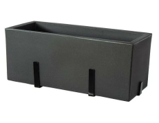 Teraplast 60x25x25cm pakabinamas lovelis su lėkštele KIT Schio Cassa 60, antracito spalvos