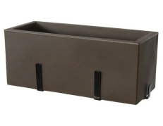 Teraplast 60x25x25cm pakabinamas lovelis su lėkštele KIT Schio Cassa 60, bronzos spalvos