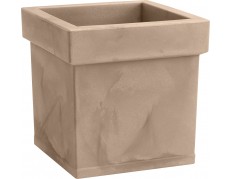 Nicoli 40x40x40cm vazonas Themis Quadro 40 tabako spalvos