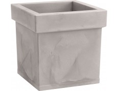 Nicoli 40x40x40cm vazonas Themis Quadro 40 pelenų spalvos