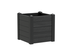 Teraplast 42x42x40cm vazonas su vandens rezervuaru Trama 001, antracito spalvos