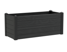 Teraplast 100x42x40cm vazonas su vandens rezervuaru Trama 002, antracito spalvos