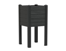 Teraplast 42x42x80cm vazonas su vandens rezervuaru Trama 014, antracito spalvos