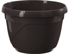 Nicoli vazonas TWIST 16 juodos spalvos