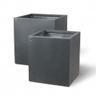 fleur ami 40x40x44cm vazonas Division Lite Cube, concrete anthracite