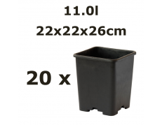 22x22x26CM 11,0L vazonas QUADRO, 20vnt.
