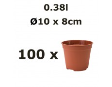 Nicoli 10cm 0,38l vazonas VASO FAST, rudas, 100vnt.