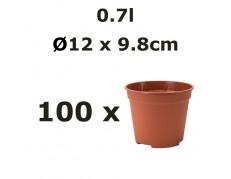 Nicoli 12cm 0,7l vazonas VASO FAST, rudas, 100vnt.